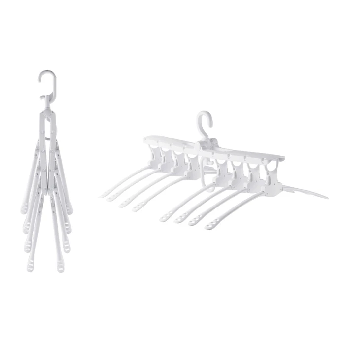 Κρεμάστρα Ντουλάπας HUH-0107, 8 Θέσεων, ΑναδΌπλούμενη, Λευκή