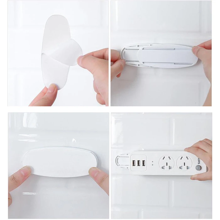 Αυτοκόλλητη Βάση HUH-0110 για Επιτοίχια Τοποθέτηση Αντικειμένων, Λευκή