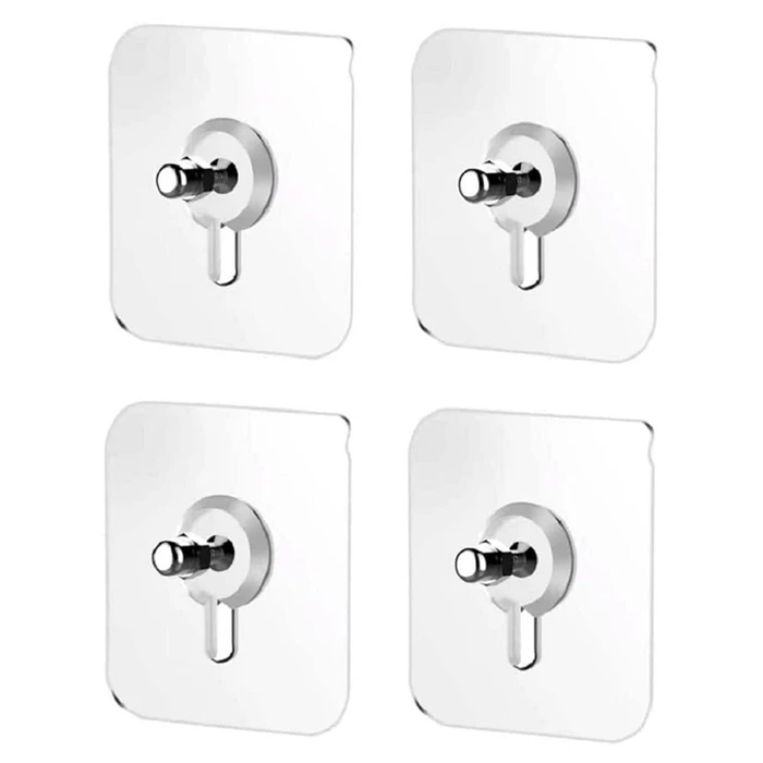 Αυτοκόλλητες Βάσεις Home Use HUH-0156, 57X57Mm, Διάφανο, 4Τμχ