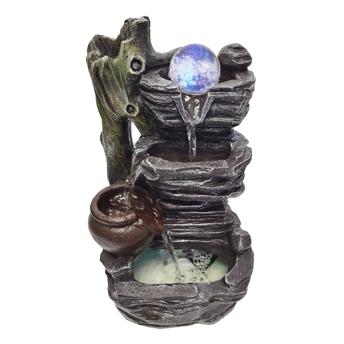 HOME USE διακοσμητικό συντριβάνι φωτιζόμενο