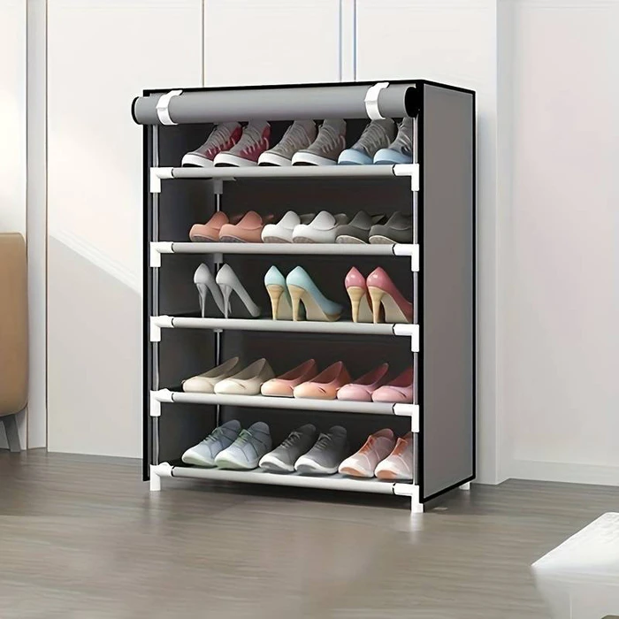 Υφασμάτινη Παπουτσοθήκη Home Use HUH-0180 με 5 Ράφια, 60X30X90cm, Γκρι