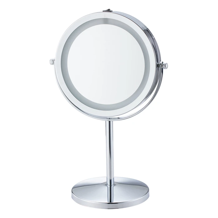 Επιτραπέζιος Καθρέφτης Home Use HUH-0185 με LED Φως, 1X/5X Zoom, Ασημί