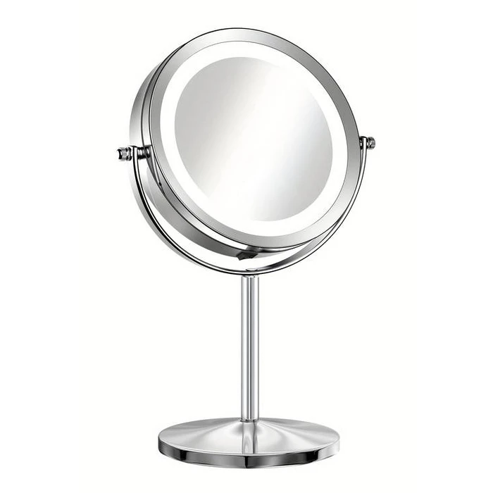 Επιτραπέζιος Καθρέφτης Home Use HUH-0185 με LED Φως, 1X/5X Zoom, Ασημί