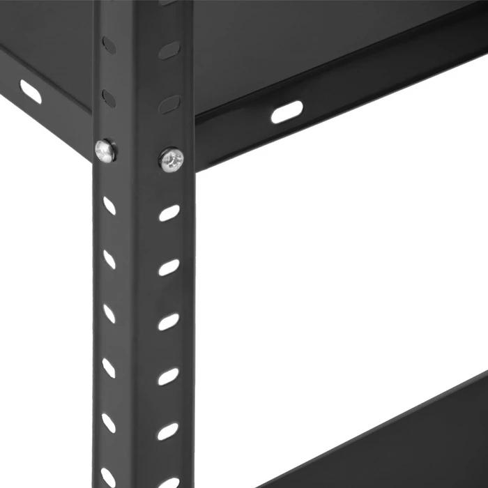 Μεταλλική Ραφιέρα Home Use HUH-0200 με 4 ράφια, 75x30x150cm, Μαύρη