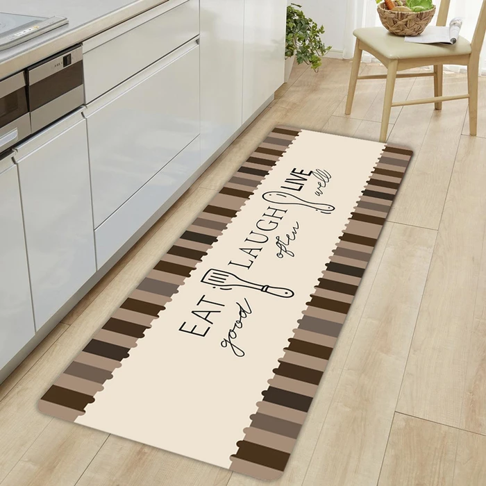 Πατάκι Κουζίνας Home Use HUH-0219, Αντιολισθητικό, 150X50cm, 3.5mm Πάχος, Καφέ