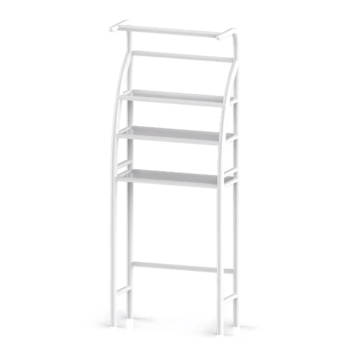 HOME USE ραφιέρα μπάνιου 3 ράφια μεταλλική λευκή