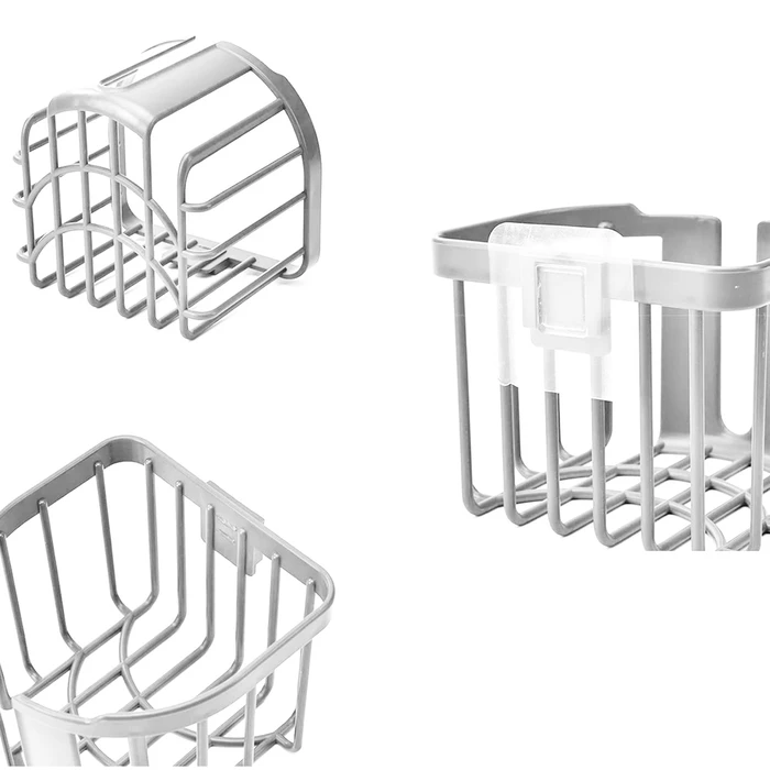 Επιτοίχια Χαρτοθήκη Μπάνιου Home Use HUH-0223 με Αυτοκόλλητο, 11X14X13.5Cm, Λευκή