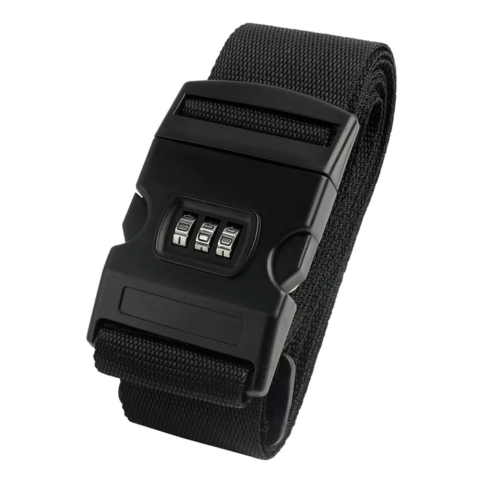 Ιμάντας Βαλίτσας Home Use HUH-0240 με Συνδυασμό, Ρυθμιζόμενος, 2M, Μαύρος