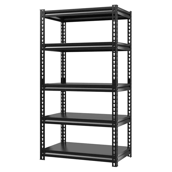 Μεταλλική Ραφιέρα Home Use HUH-0248 με 5 Ράφια, 90X40X183Cm, Μαύρη