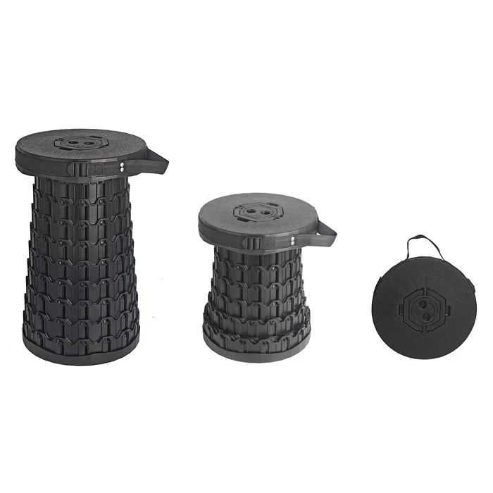 HOME USE πτυσσόμενο καρεκλάκι HUH-0269, αντοχή έως 200kg, 30x50cm, μαύρο