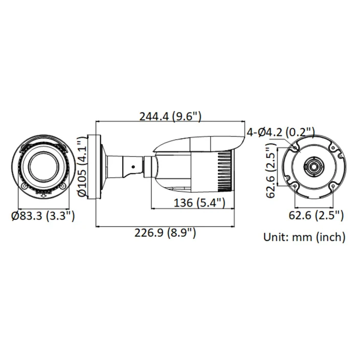IP Κάμερα Hikvision 4MP 2.8-12mm HD HWI-B640H-Z