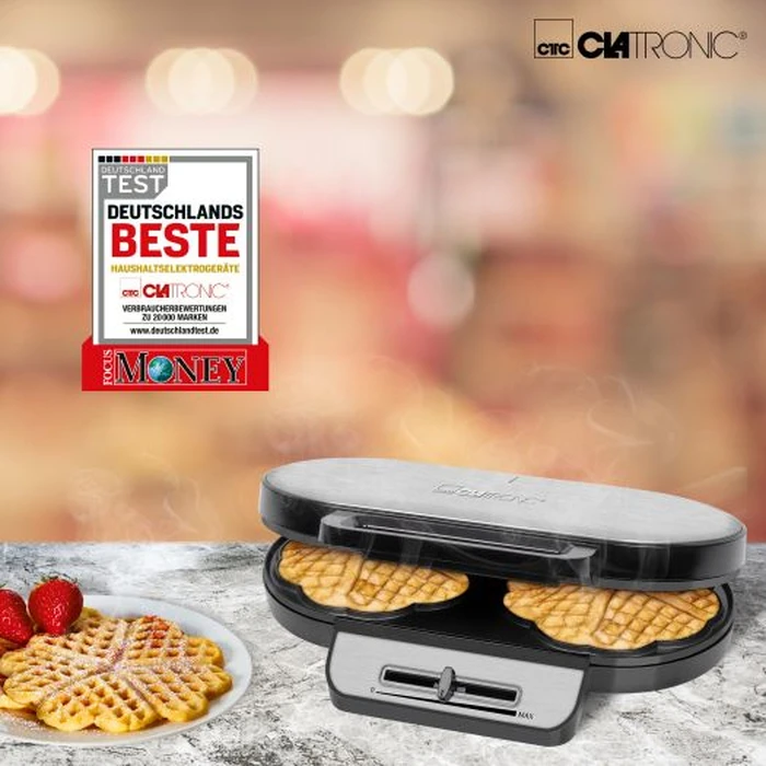 Βαφλιέρα Clatronic 263934 waffle iron 2 Gray 1200 W