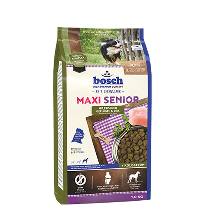 Ξηρά Τροφή Σκύλων Bosch Hundefutter Maxi Senior Gefl gel, 1er Pack (1 x 12.5 kg) Poultry, Rice