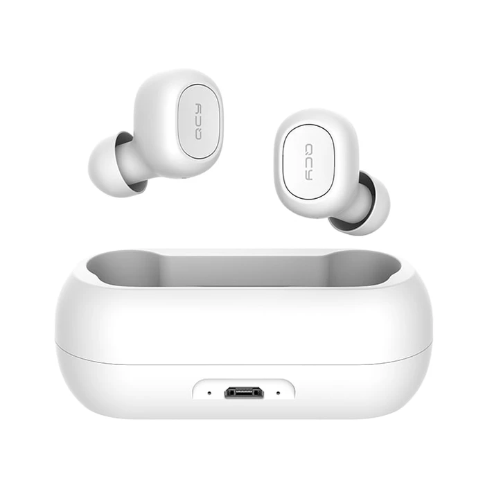 Bluetooth Handsfree Qcy T1C TWS White Earbuds 5.0 Headphones 80hrs
