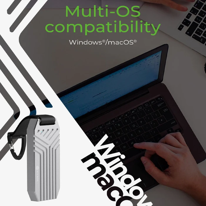 Θήκη Σκληρού Δίσκου Icybox Type-C Usb4 Gen3x2 M.2 Nvme Ssd Enclosure M-Key Silver