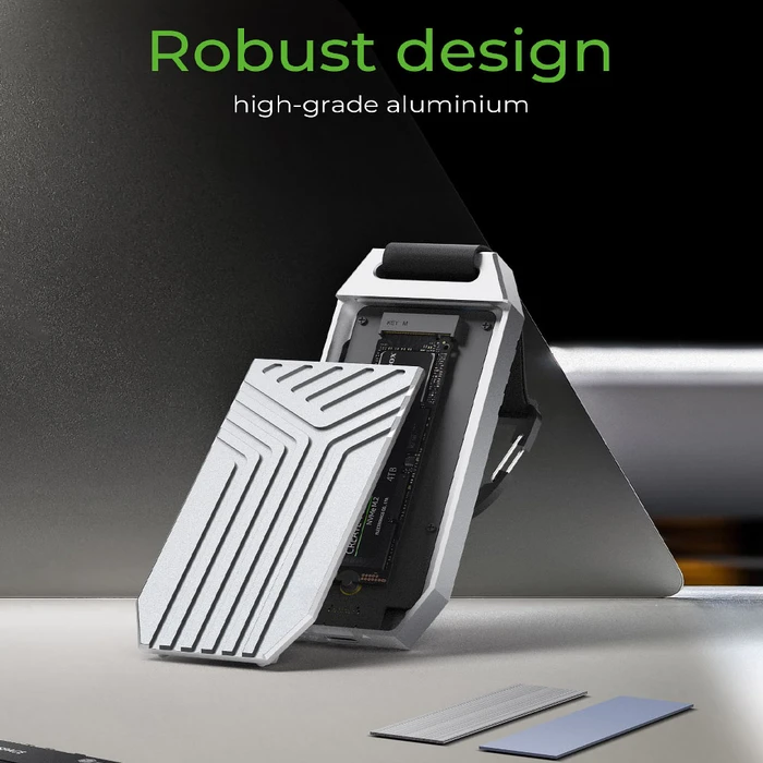 Θήκη Σκληρού Δίσκου Icybox Type-C Usb4 Gen3x2 M.2 Nvme Ssd Enclosure M-Key Silver