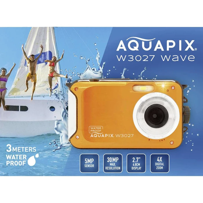 Φωτογραφική Μηχανή Easypix Waterproof Compact W-3027 WAVE Πορτοκαλί