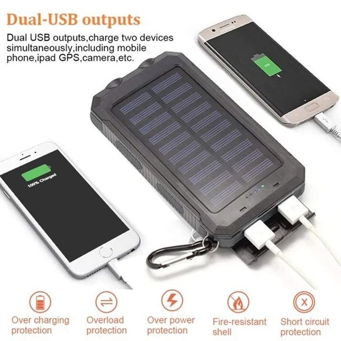 Powerbank SOLAR 20000MAH Black