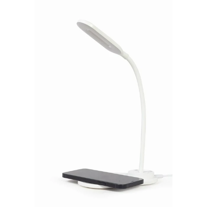 Φωτιστικό Γραφείου LED Gembird With Wireless Charger WHITE