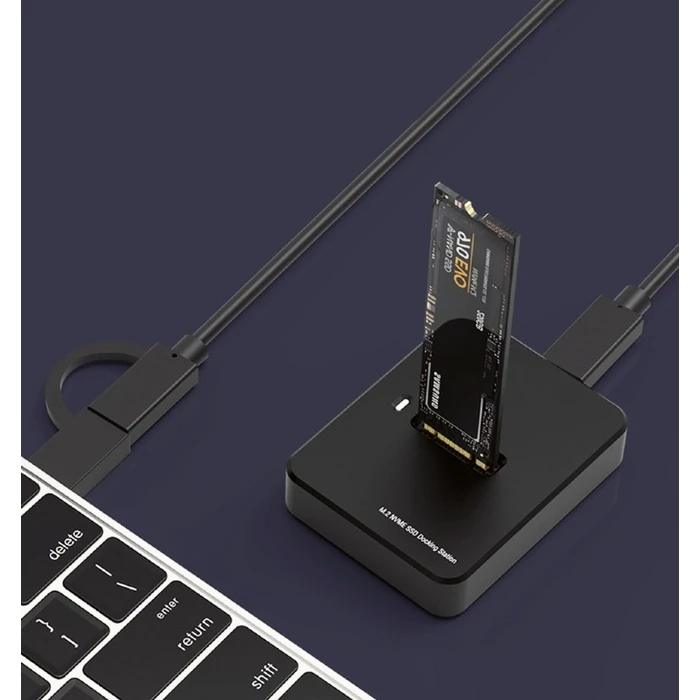 Docking Station Σκληρών Δίσκων Gembird USB TYPE-C M2 SATA & NVME SSD Black