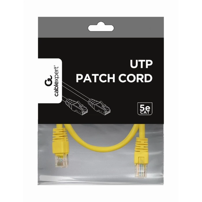 Καλώδιο Δικτύου Cablexpert CAT5E UTP PATCH CORD YELLOW 0.25M