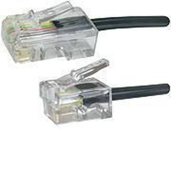 Deltaco Καλώδια Δικτύου RJ11 RJ45 3m Μαύρο M M 6P 4C 8P 4C