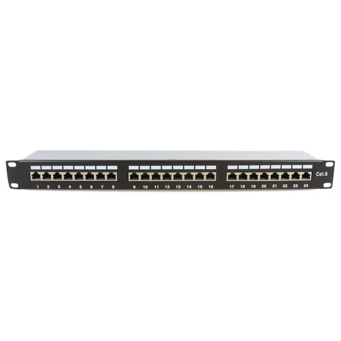 MicroConnect Network Cable 19 FTP Cat6 Patch Panel 24 Port Krone IDC Black