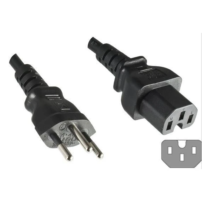 MicroConnect Καλώδιο Τροφοδοσίας Swiss Type J C15 1.8m