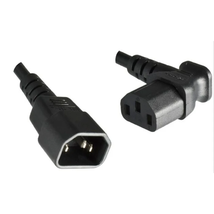 MicroConnect Power Cord 1.8m Extension C13 C14 Angled Black