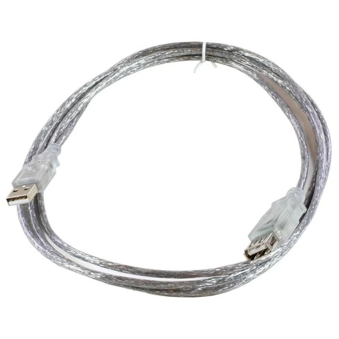Καλώδια Δικτύου USB2.0 Extension A-A 1.8m M-F Transparent