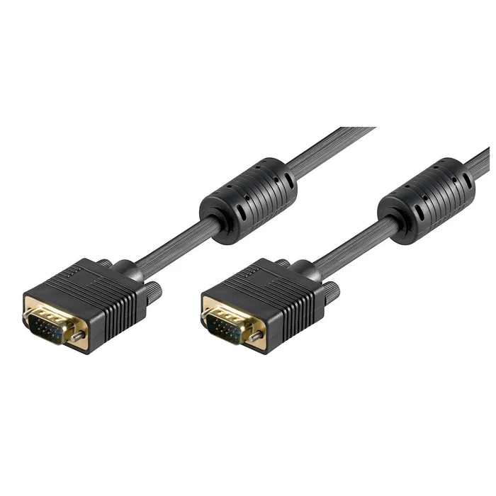 ROLINE Μετατροπείς και Αντάπτορες SVGA HD15 2m M-M με Ferrite Core Double Shielded Black