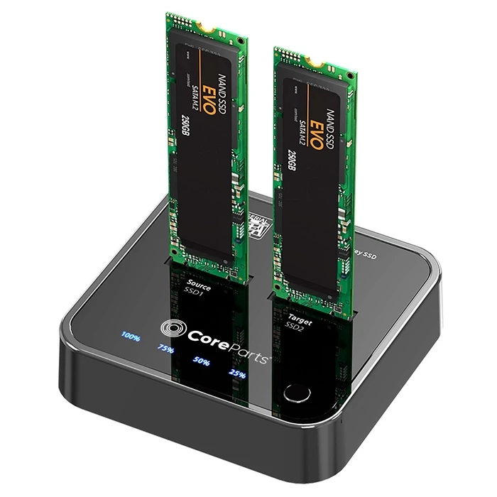 Techly Μετατροπείς Αντάπτορες USB 3.2 Type C 10Gbps SATA M2 SSD Cloner Docking Station