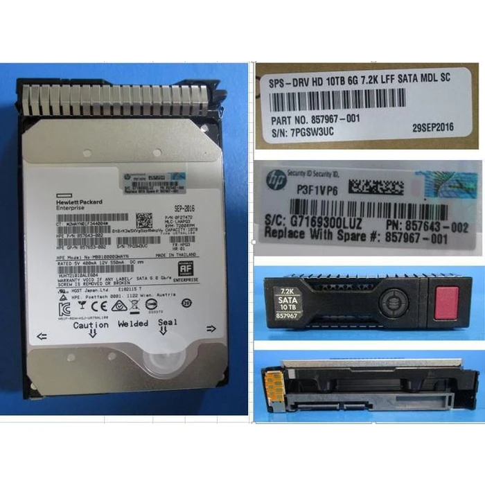 HPE Σκληρός Δίσκος HDD 10TB 6G 7.2K LFF SATA MDL SC