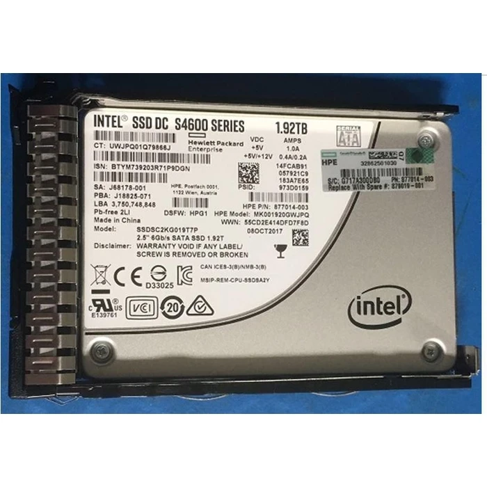 HPE Σκληροί Δίσκοι SSD 1.92TB 6G SFF SATA MU SC DS