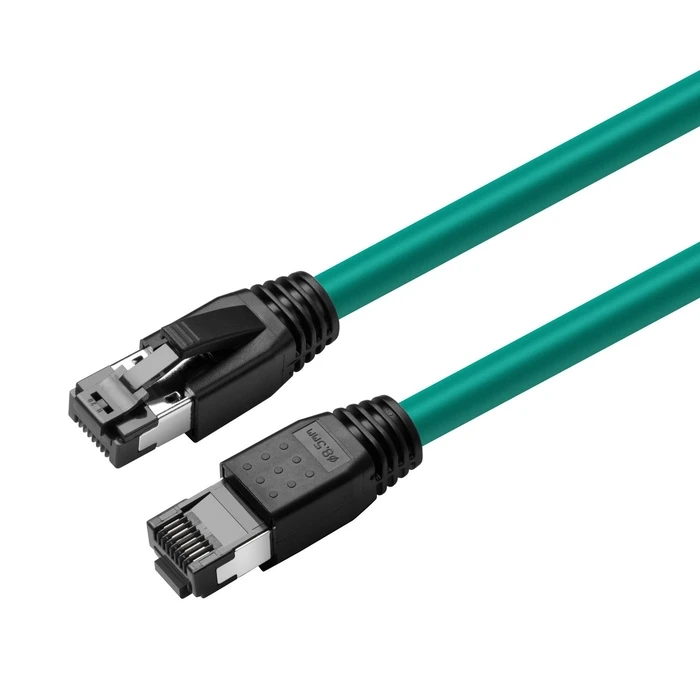 Network Cable MicroConnect CAT8.1 S FTP 1m Green LSZH Shielded Network Cable