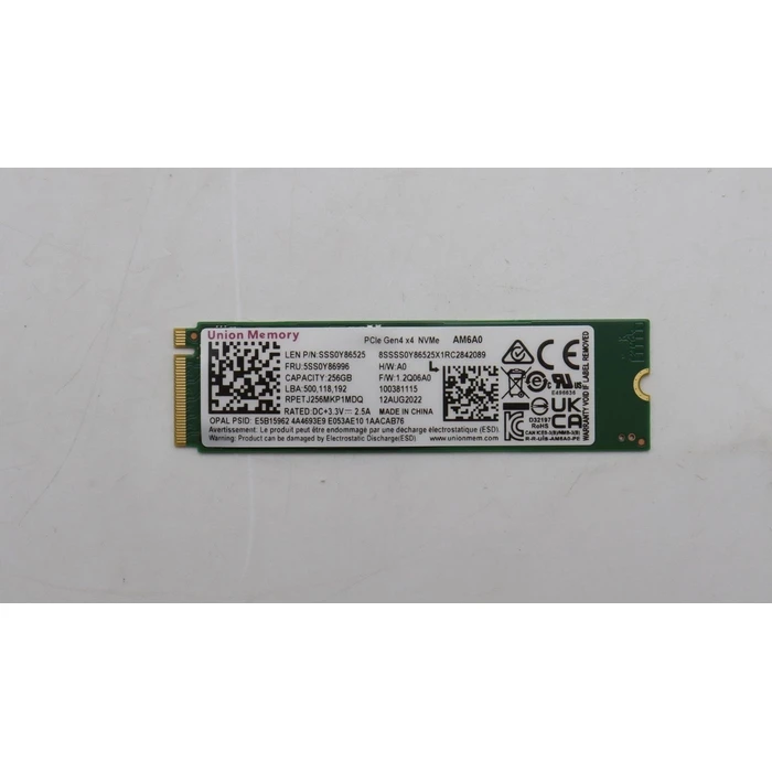 Lenovo Σκληροί Δίσκοι SSD 256GB M.2 2280 PCIe 4 0 NVMe OPAL 2 0