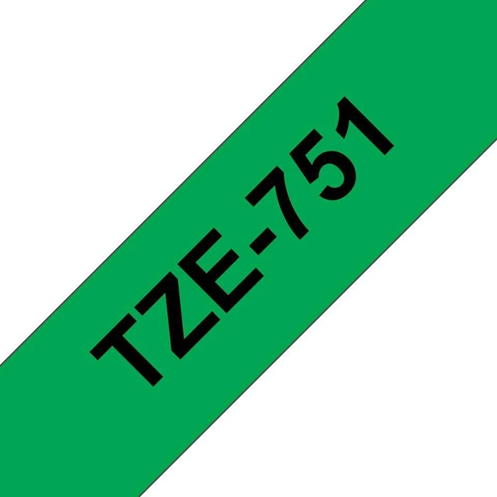 Brother Ταινία Ετικέτας 24mm Black on Green TZe-751