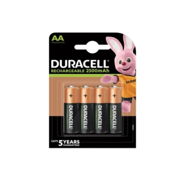 Επαναφορτιζόμενες Μπαταρίες DURACELL DURDLLR6P4B AA NiMh 2500 mAh (4 pcs)