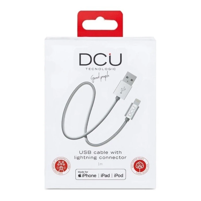 Καλώδιο USB Lightning iPhone DCU Ασημί 1 m