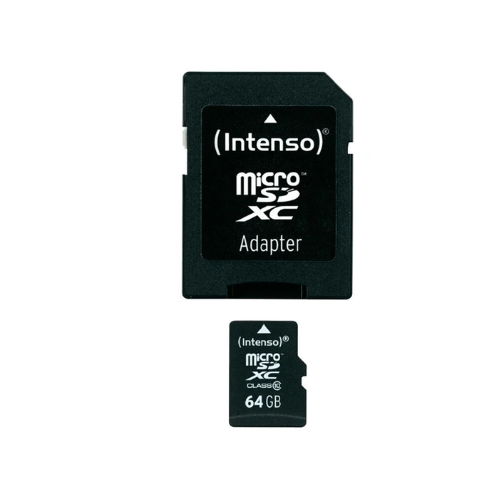 Κάρτα Μνήμης microSDXC 64GB Intenso 12/20 Class 10 +AD