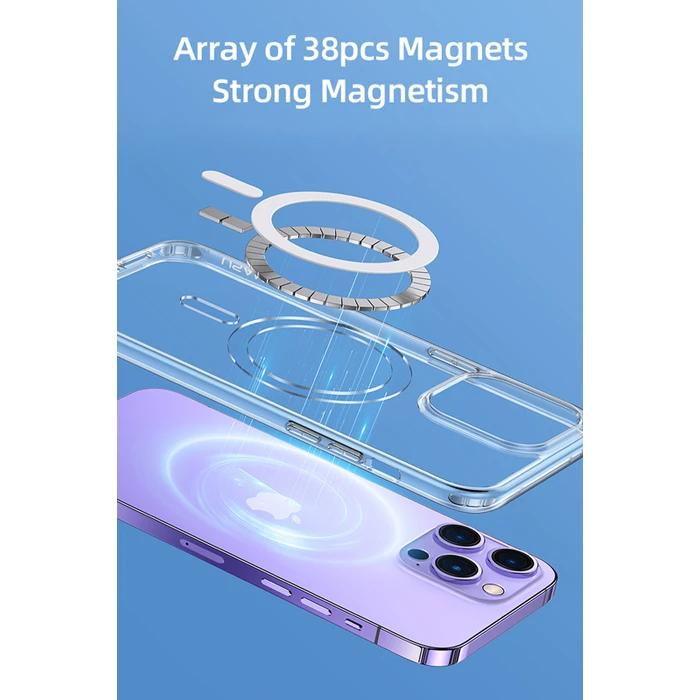 Θήκη Κινητού Usams Ice Magnet για iPhone 14 Plus, με μαγνήτες, διάφανη
