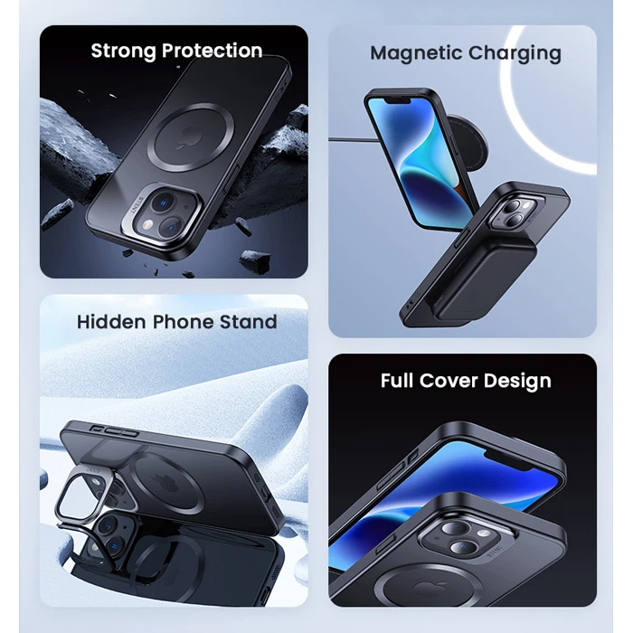 Θήκη Κινητού Usams Geying US-BH856 για iPhone 15 Plus, διάφανη/μαύρη