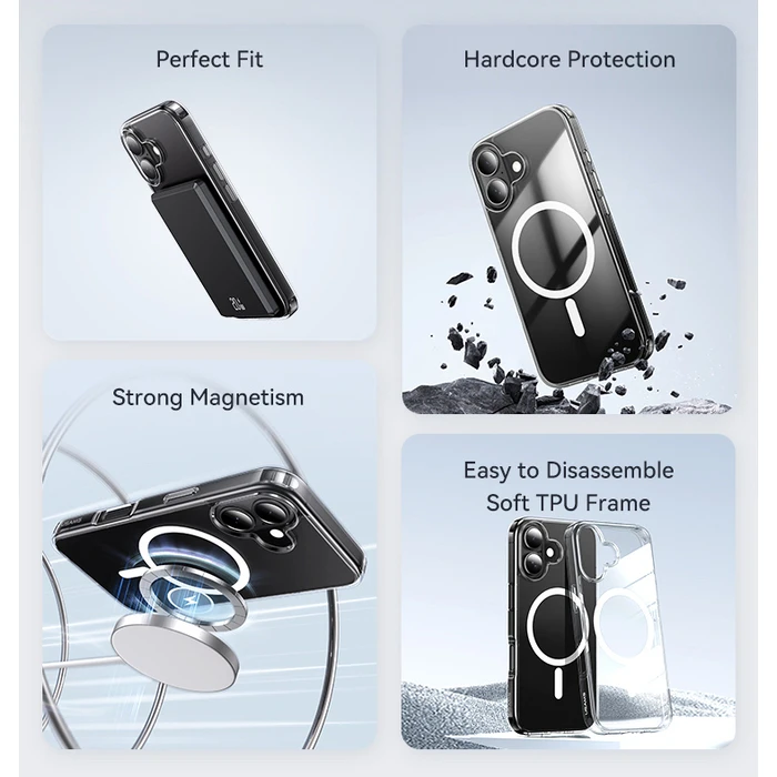 Θήκη Κινητού Usams Ice Magnet US-BH889 για iPhone 16, διάφανη