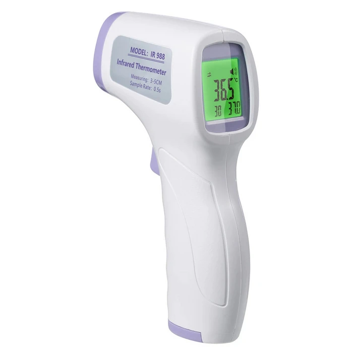 Ηλεκτρονικό θερμόμετρο υπερύθρων LyfTrack με οθόνη IR988, λευκό