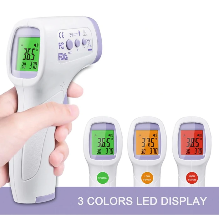 Ηλεκτρονικό θερμόμετρο υπερύθρων LyfTrack με οθόνη IR988, λευκό