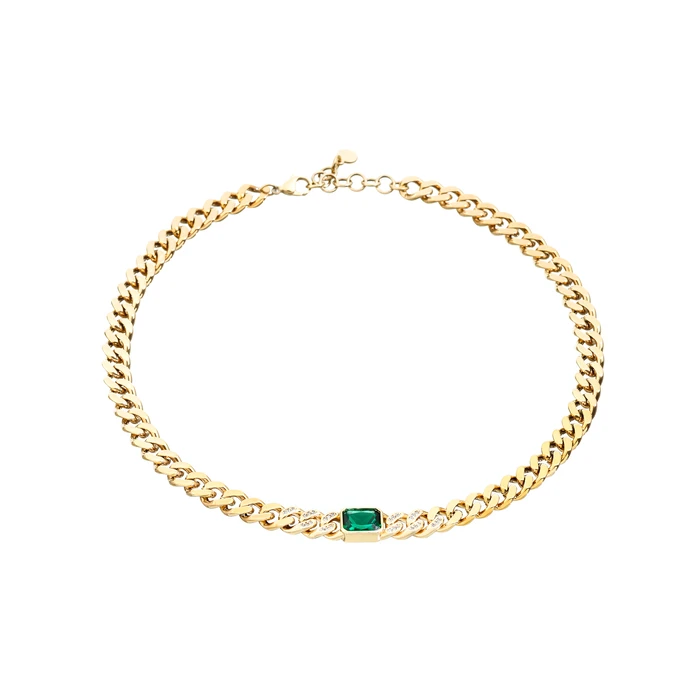 Γυναικείο Κολιέ Chiara Ferragni J19Auw29 (38+4cm) Ορείχαλκος Green