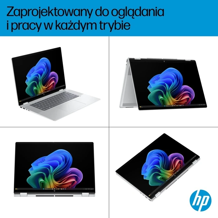 HP OmniBook X Flip 16 Υπολογιστής Φορητός 16 Οθόνη OLED 3K Αφής Intel Core Ultra 7 258V 32GB 1TB Arc 140V Windows 11 Glacier Silver
