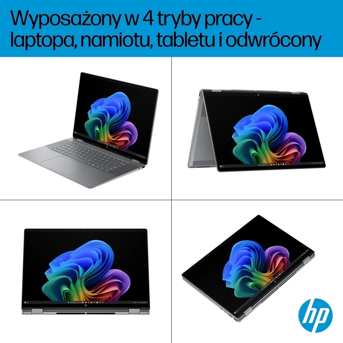 HP Laptops HP OmniBook X Flip 16 Ryzen AI 5 340 16 0 2K Touch OLED 16GB 1TB Win11 Meteor Silver 2Y