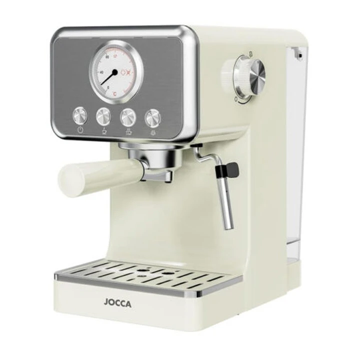 JOCCA Retro Espresso Coffee Machine 15 Bars with Removable Deposit 1.7L Creme