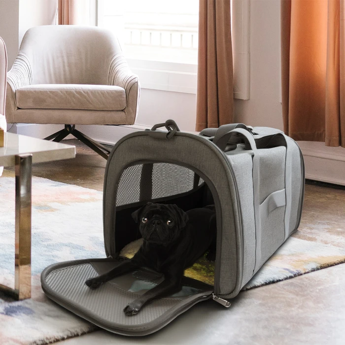 JOCCA Pet Travel Bag Grey for Dogs/Cats up to 8kg, 46x28x28 cm (J-2785)